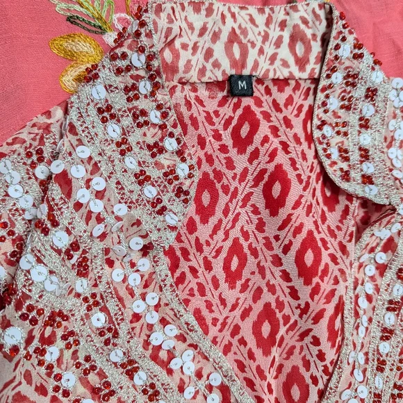 Boho Blouse Size M Bundle Lot Of 3 Tops Casual Flowy Feminine - Picture 6 of 9